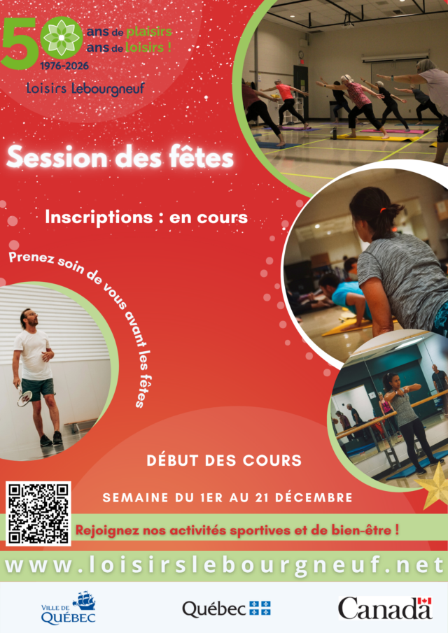 Découvrez la session des fêtes inscription en cours